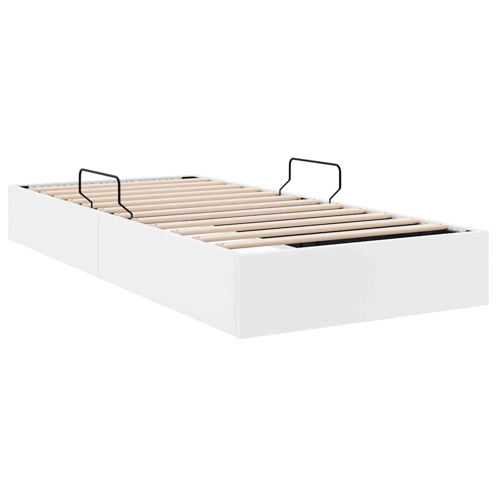 Opbevaringsseng med opbevaring Ren Hvid 100 x 190 cm Kunstlæder