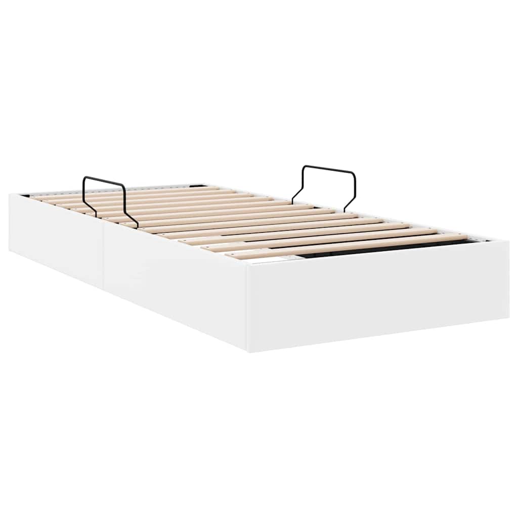 Opbevaringsseng med opbevaring Ren Hvid 100 x 190 cm Kunstlæder