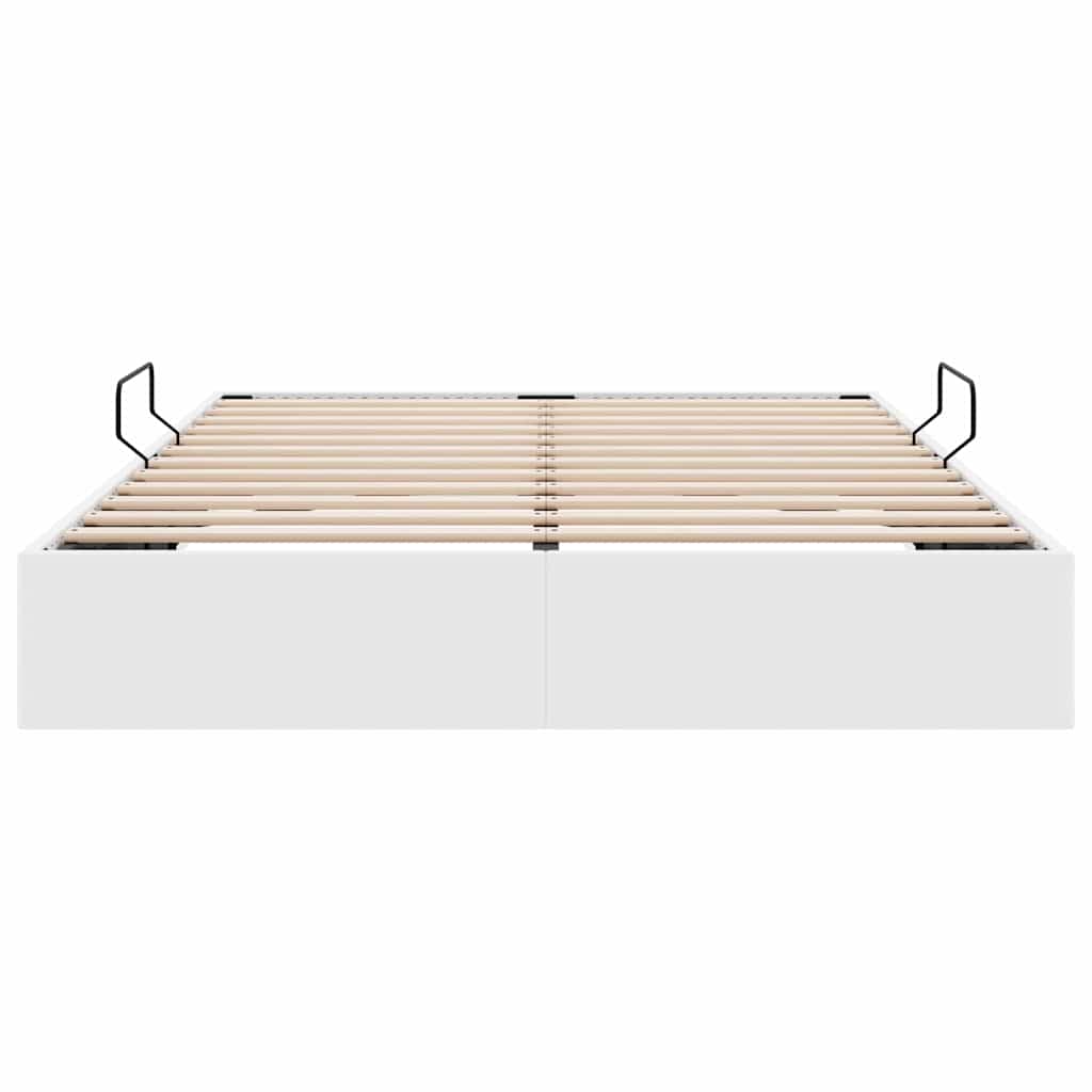 Opbevaringsseng med opbevaring Ren Hvid 153 x 203 cm Kunstlæder