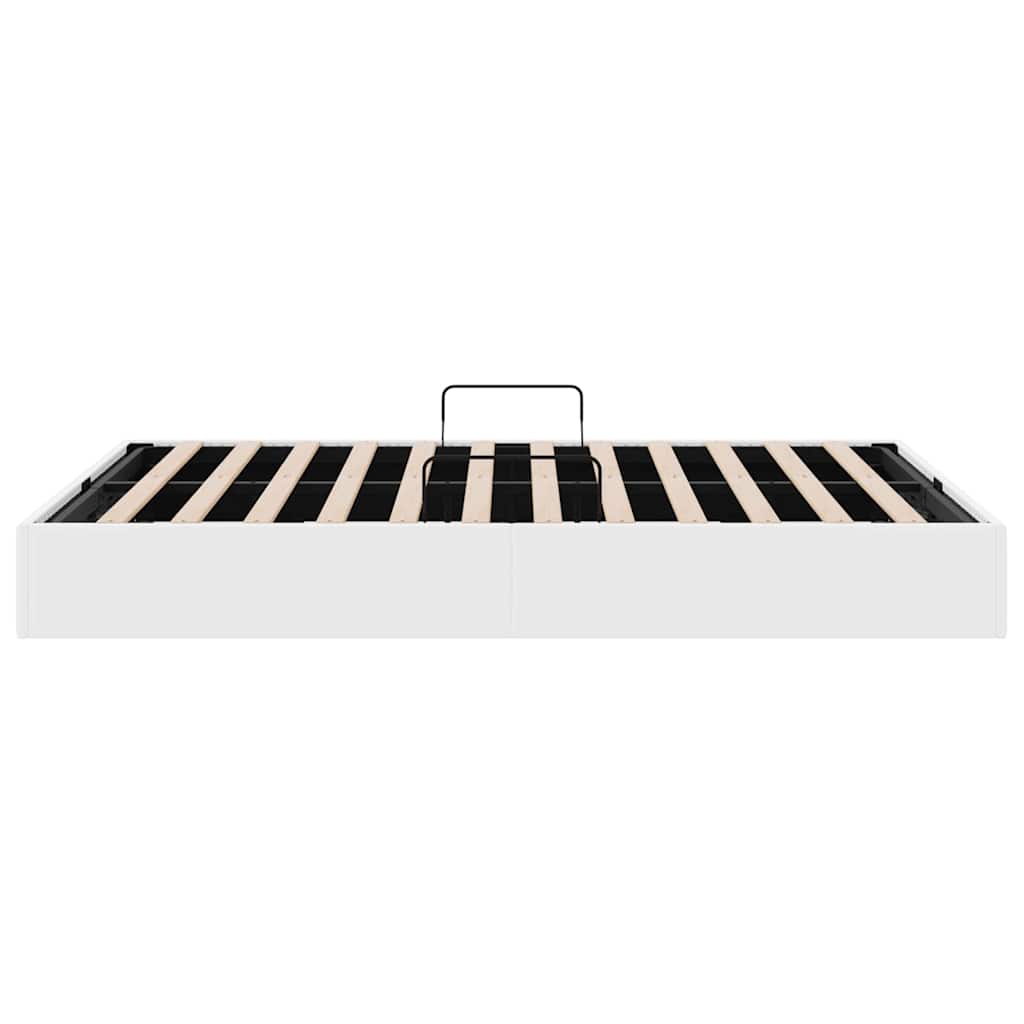 Opbevaringsseng med opbevaring Ren Hvid 153 x 203 cm Kunstlæder