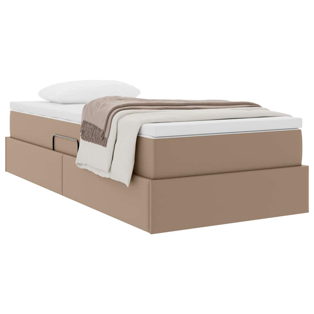 Seng med opbevaring og madras Cappuccino 100 x 200 cm