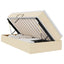 Seng med opbevaring og madras Creme 90 x 190 cm Polyester