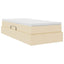 Seng med opbevaring og madras Creme 90 x 190 cm Polyester