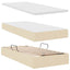 Seng med opbevaring og madras Creme 90 x 190 cm Polyester