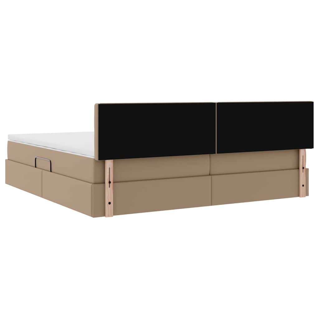Seng med opbevaring og madras Cappuccino 200 x 200 cm