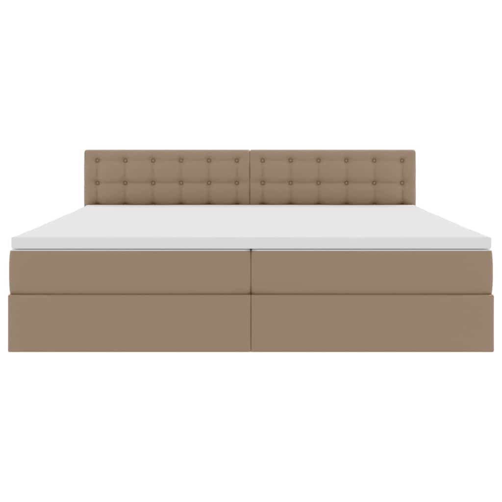 Seng med opbevaring og madras Cappuccino 200 x 200 cm