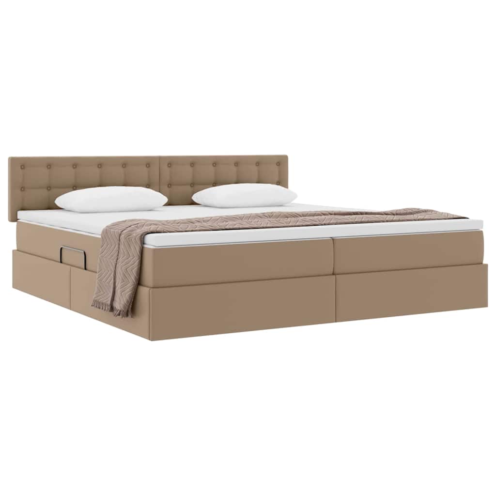 Seng med opbevaring og madras Cappuccino 200 x 200 cm
