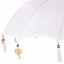 Balinesisk parasol med base Creme og hvid 190 x 190 x 250 cm
