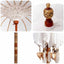 Balinesisk parasol med base Creme og hvid 190 x 190 x 250 cm