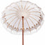 Balinesisk parasol med base Cremefarvet 215 x 215 x 260 cm