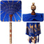 Balinesisk parasol med base Blå 215 x 215 x 260 cm