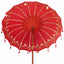 Balinesisk parasol med base Rød 185 x 185 x 260 cm