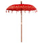 Balinesisk parasol med base Rød 185 x 185 x 260 cm
