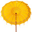 Balinesisk parasol med base Gul 215 x 215 x 260 cm