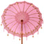 Balinesisk parasol med base Lyserød 185 x 185 x 260 cm