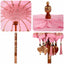 Balinesisk parasol med base Lyserød 215 x 215 x 260 cm