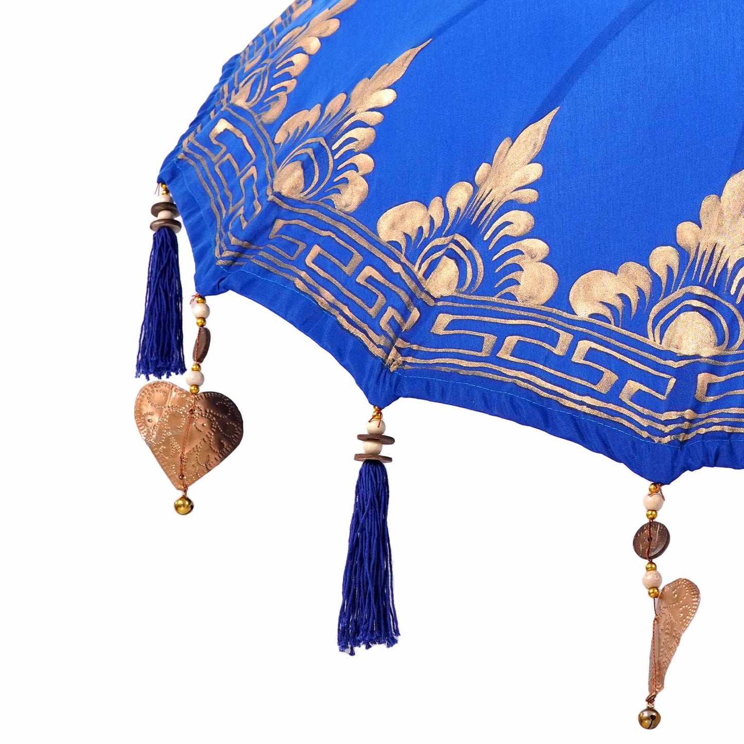 Balinesisk parasol med base Blå 95 x 95 x 260 cm