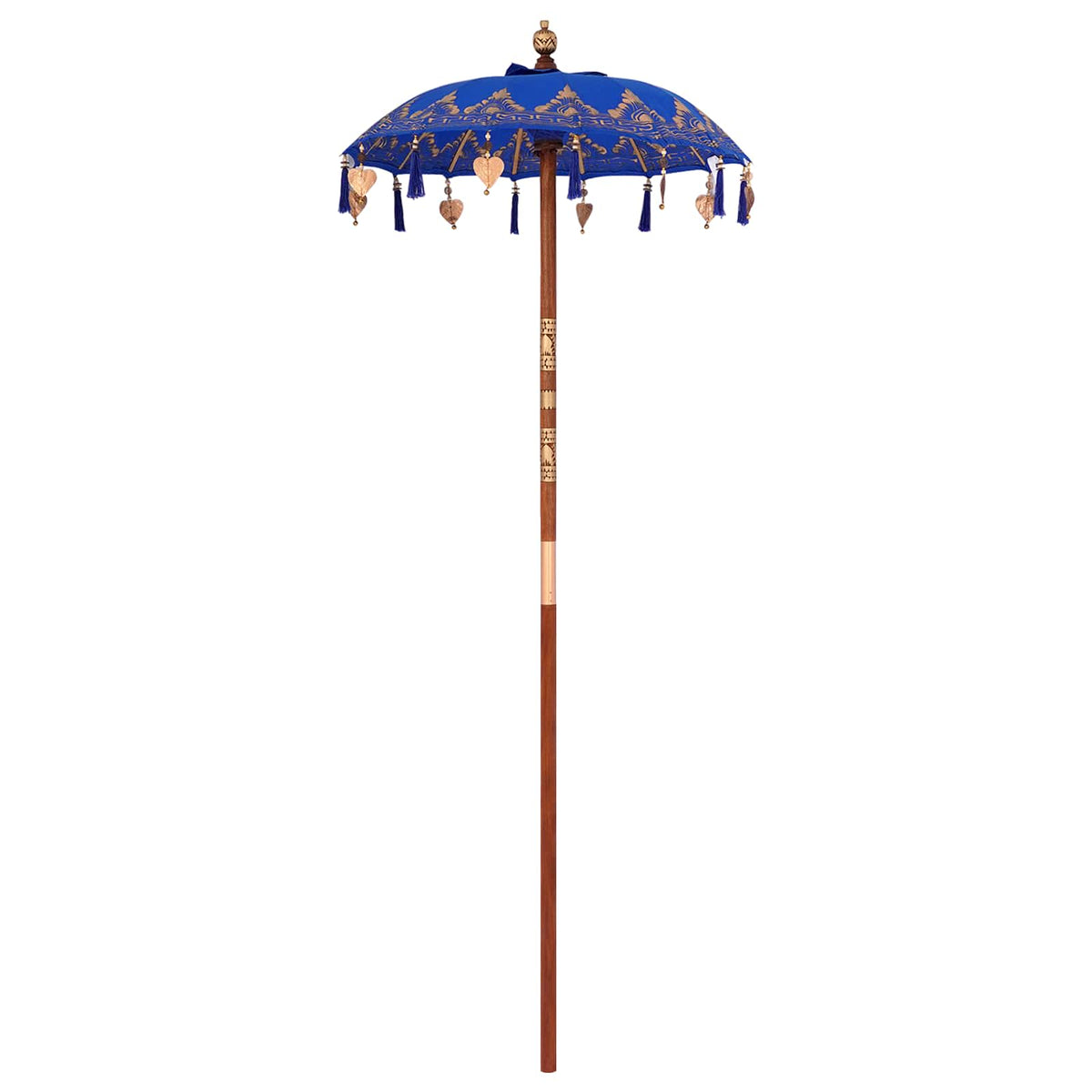 Balinesisk parasol med base Blå 95 x 95 x 260 cm