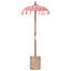 Balinesisk parasol med base Lyserød 95 x 95 x 260 cm