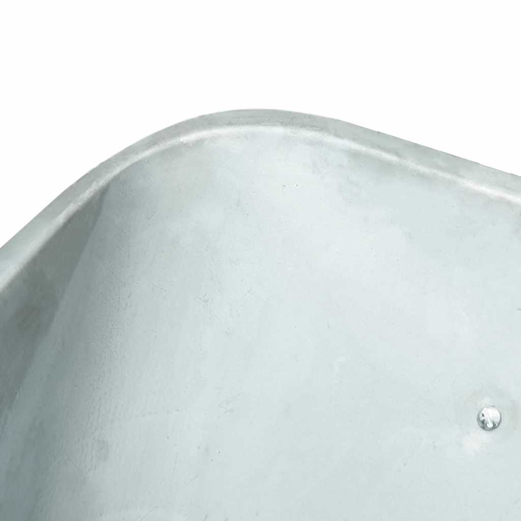 Skubbevogn Sølv og Sort 80 L 120 kg Galvaniseret stål