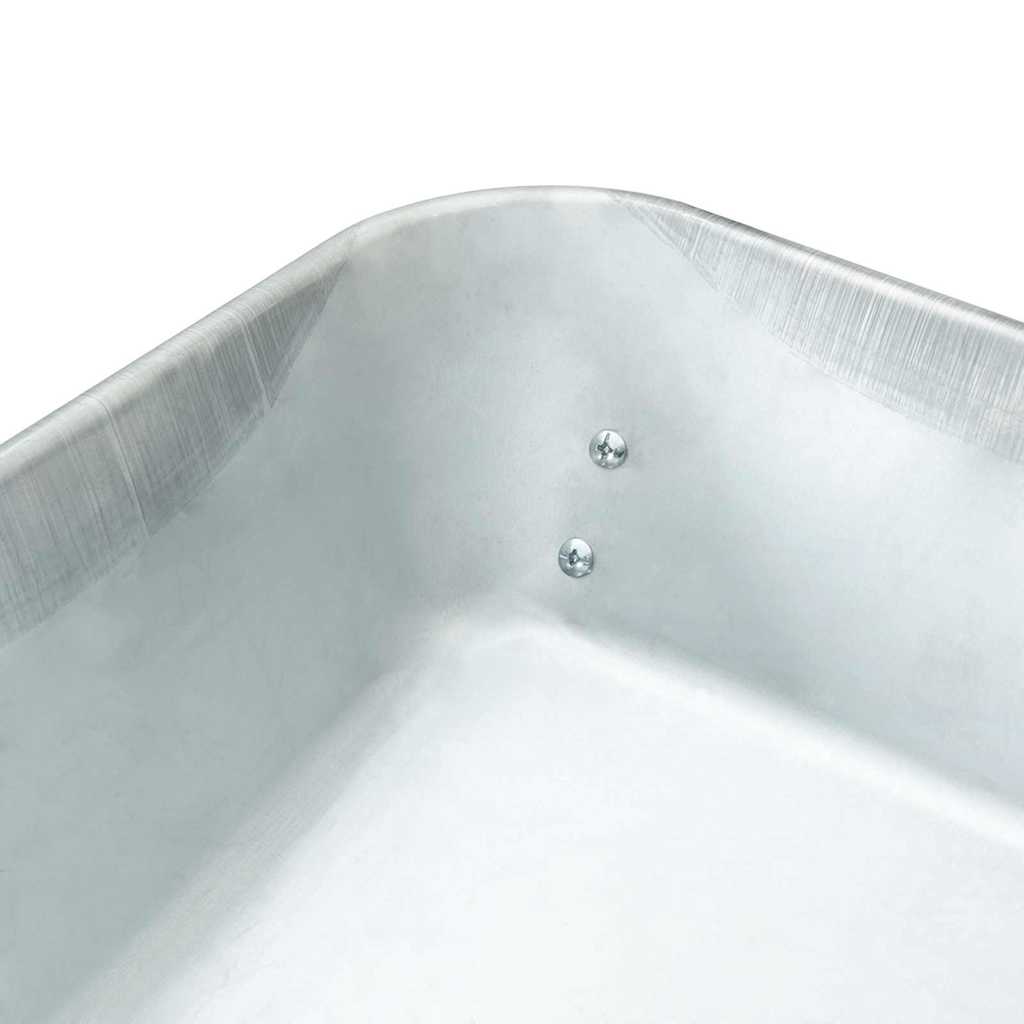 Skubbevogn Sølv og Sort 80 L 120 kg Galvaniseret stål