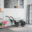 Skubbevogn Sølv og Sort 80 L 120 kg Galvaniseret stål