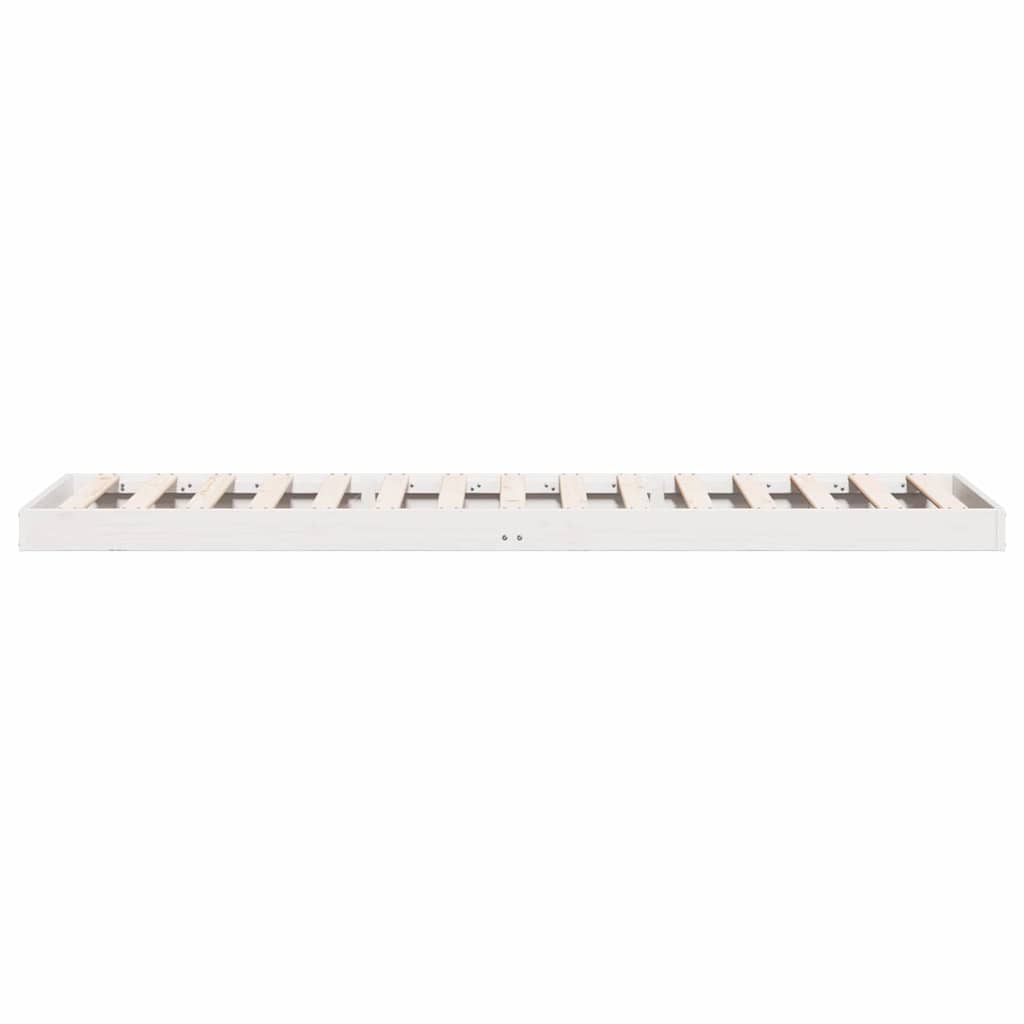 Gulvsengramme Hvid 80 x 210 cm Massiv fyrretræ