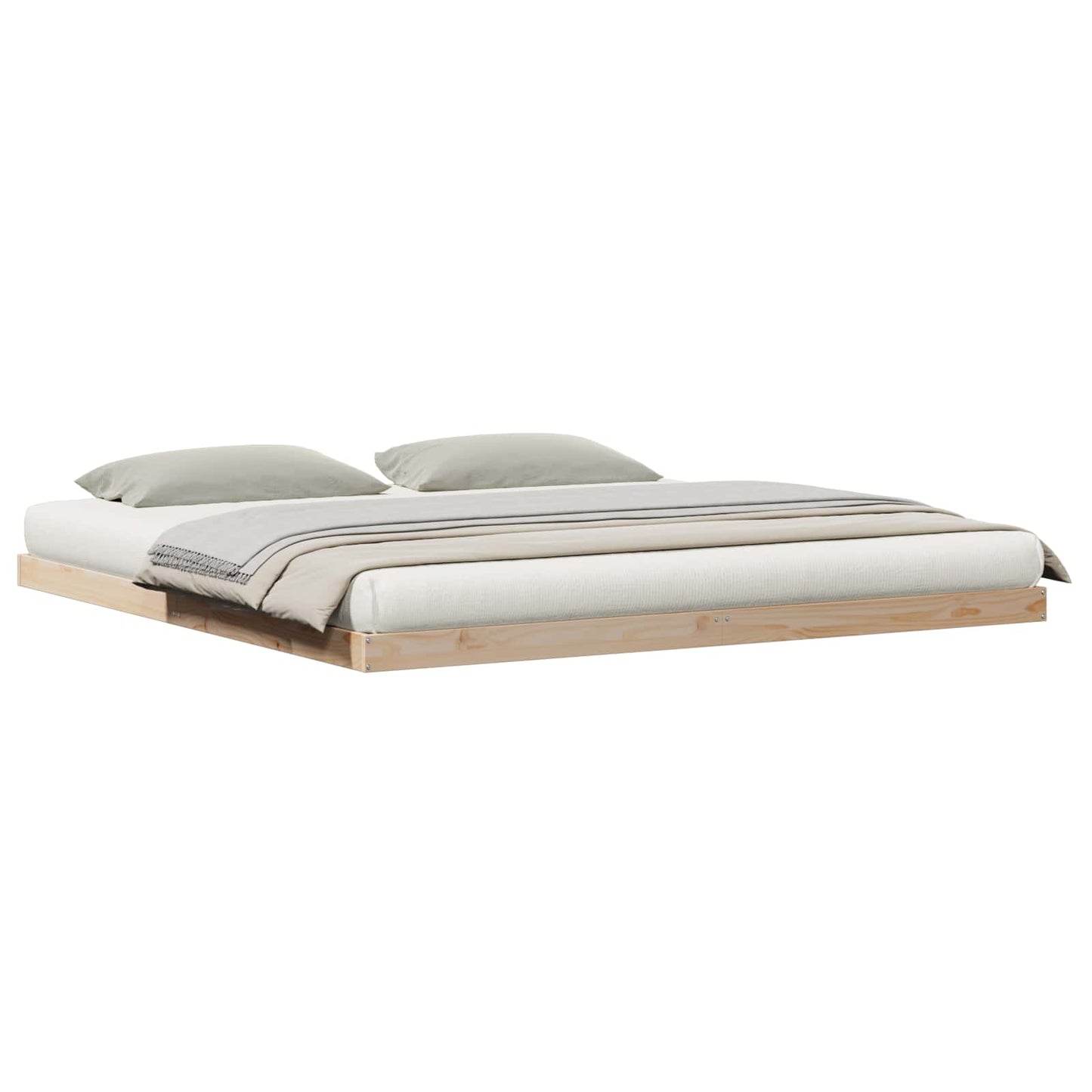 Gulvsengramme Naturfarvet 213,5 x 204 x 9 cm Massiv fyrretræ