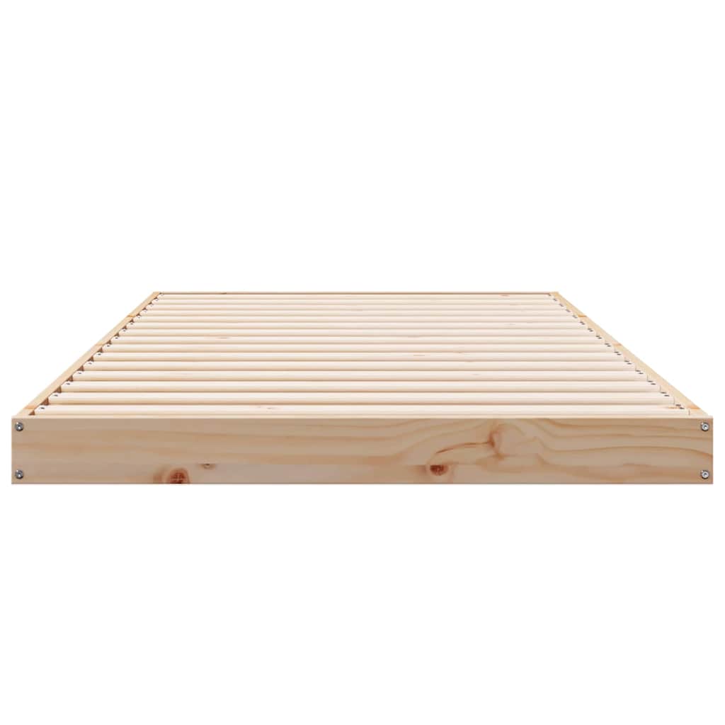 Gulvsengramme Naturfarvet 100 x 220 cm Massiv fyrretræ