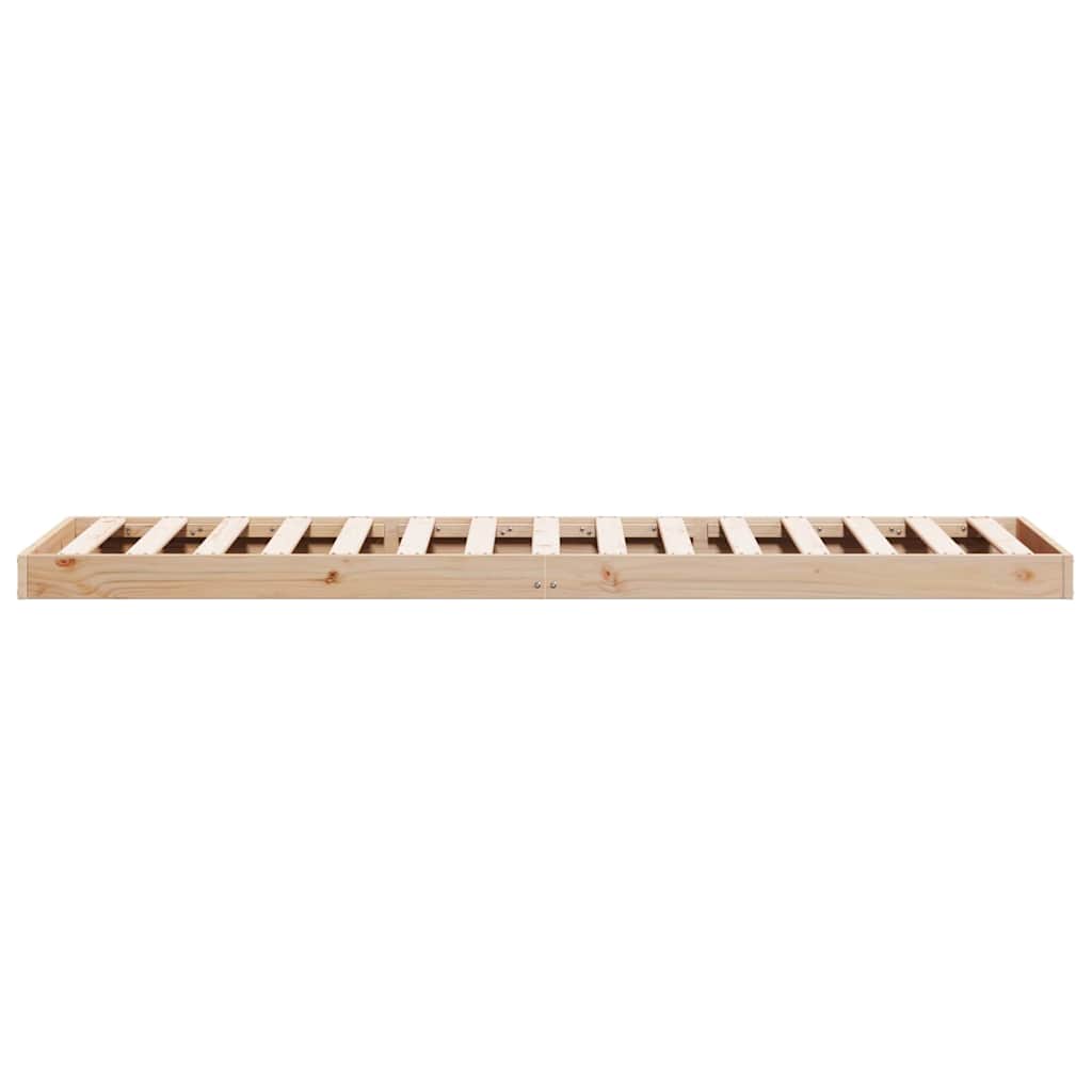 Gulvsengramme Naturfarvet 100 x 220 cm Massiv fyrretræ