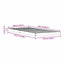 Gulvsengramme Naturfarvet 100 x 220 cm Massiv fyrretræ