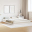 Gulvsengramme Hvid 160 x 220 cm Massiv fyrretræ