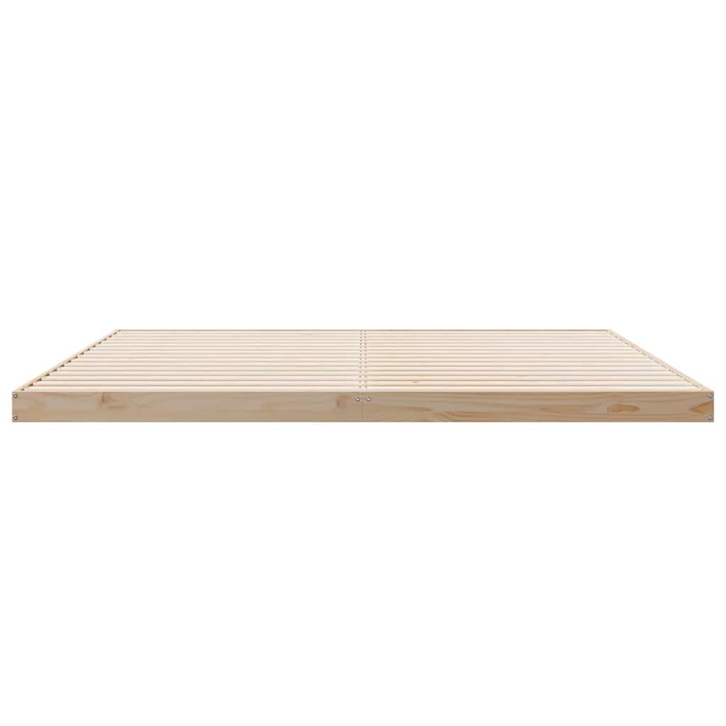 Gulvsengramme Naturfarvet 180 x 220 cm Massiv fyrretræ