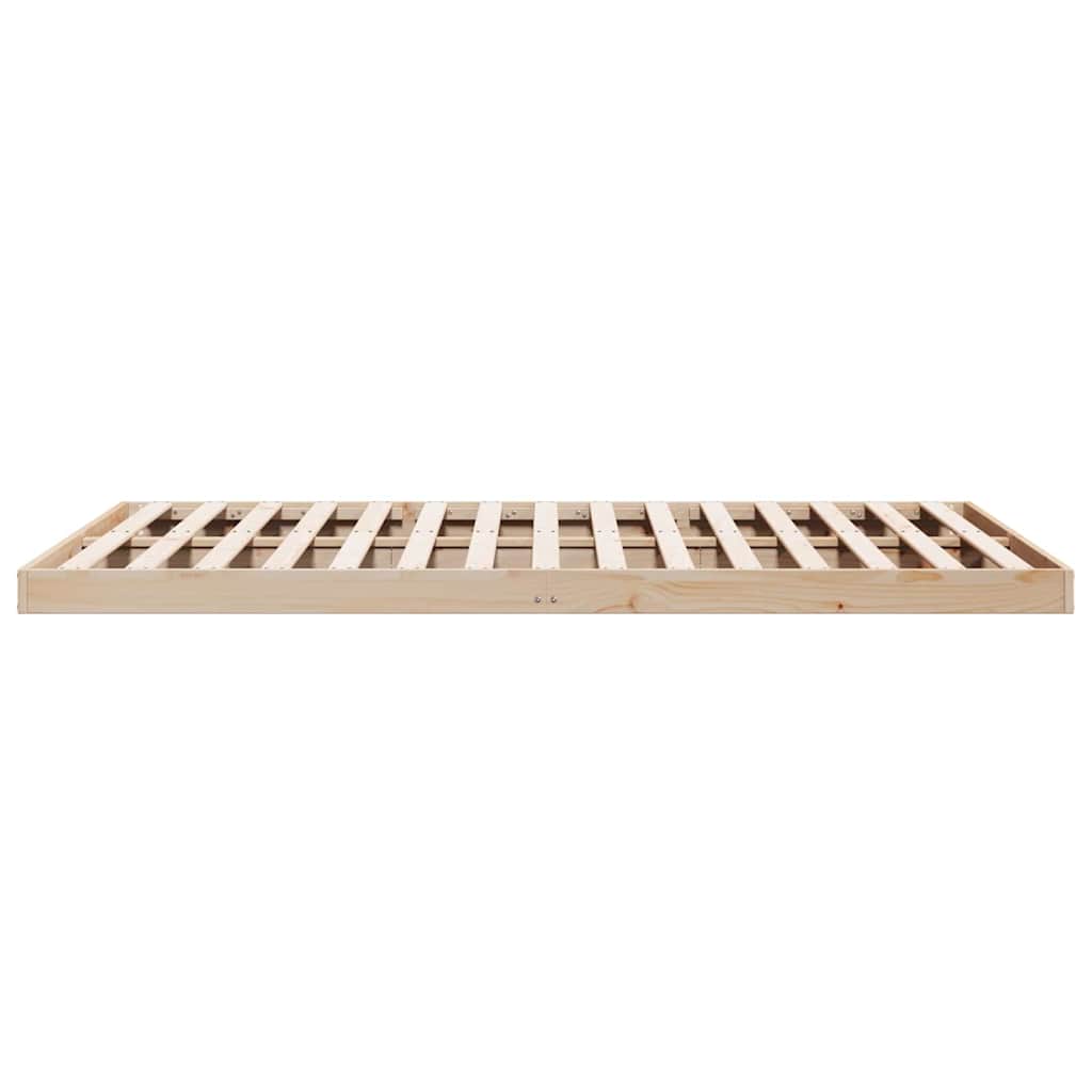 Gulvsengramme Naturfarvet 180 x 220 cm Massiv fyrretræ
