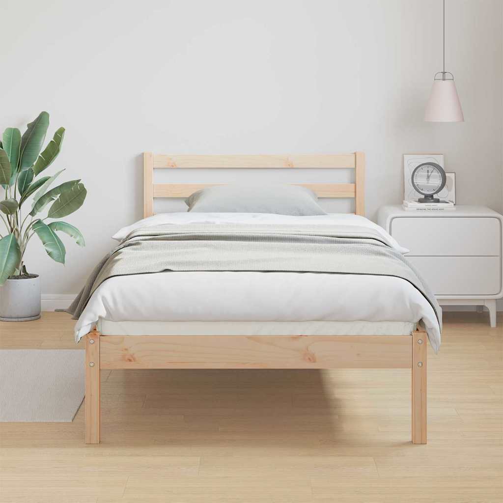 Sengestel Brun 215,5 x 85,5 x 69,5 cm Massivt fyrretræ