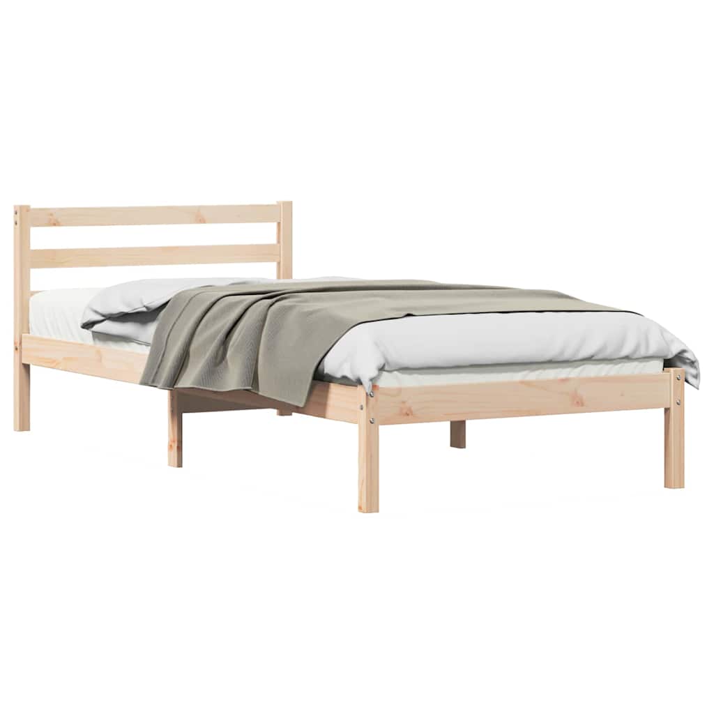 Sengestel Brun 215,5 x 85,5 x 69,5 cm Massivt fyrretræ