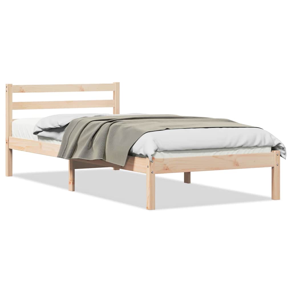Sengestel Brun 215,5 x 85,5 x 69,5 cm Massivt fyrretræ