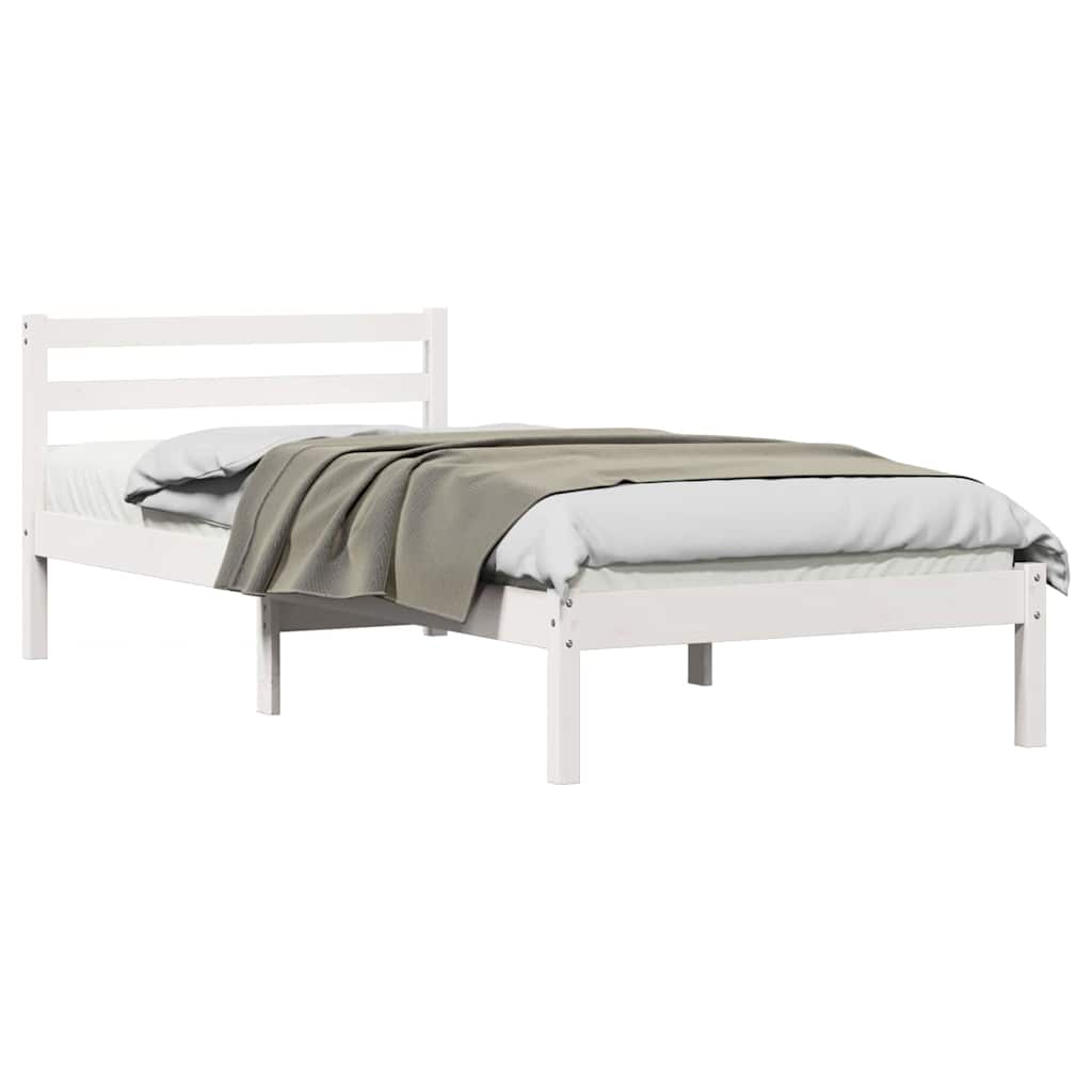 Sengestel Hvid 215,5 x 95,5 x 69,5 cm Massivt fyrretræ