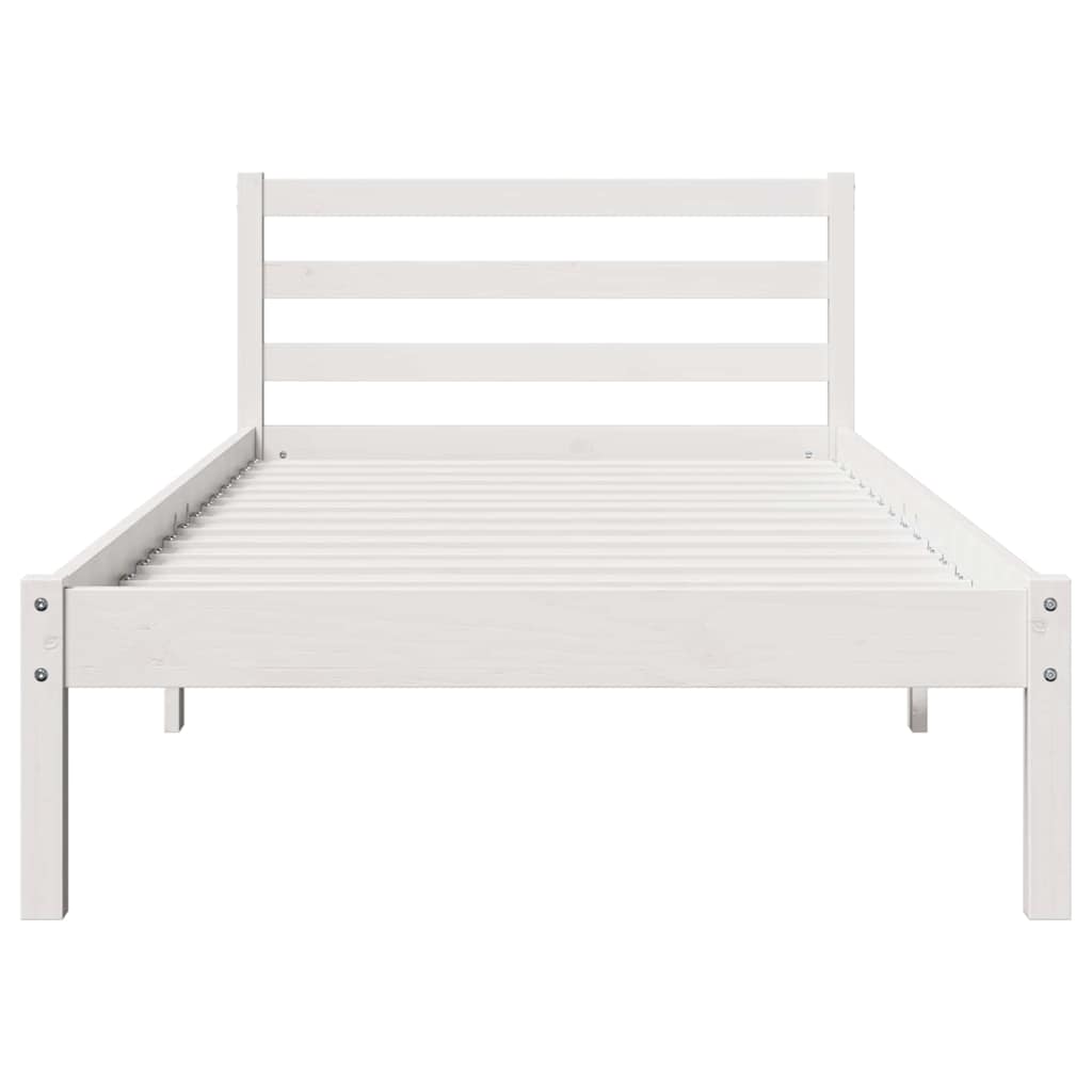 Sengestel Hvid 215,5 x 95,5 x 69,5 cm Massivt fyrretræ