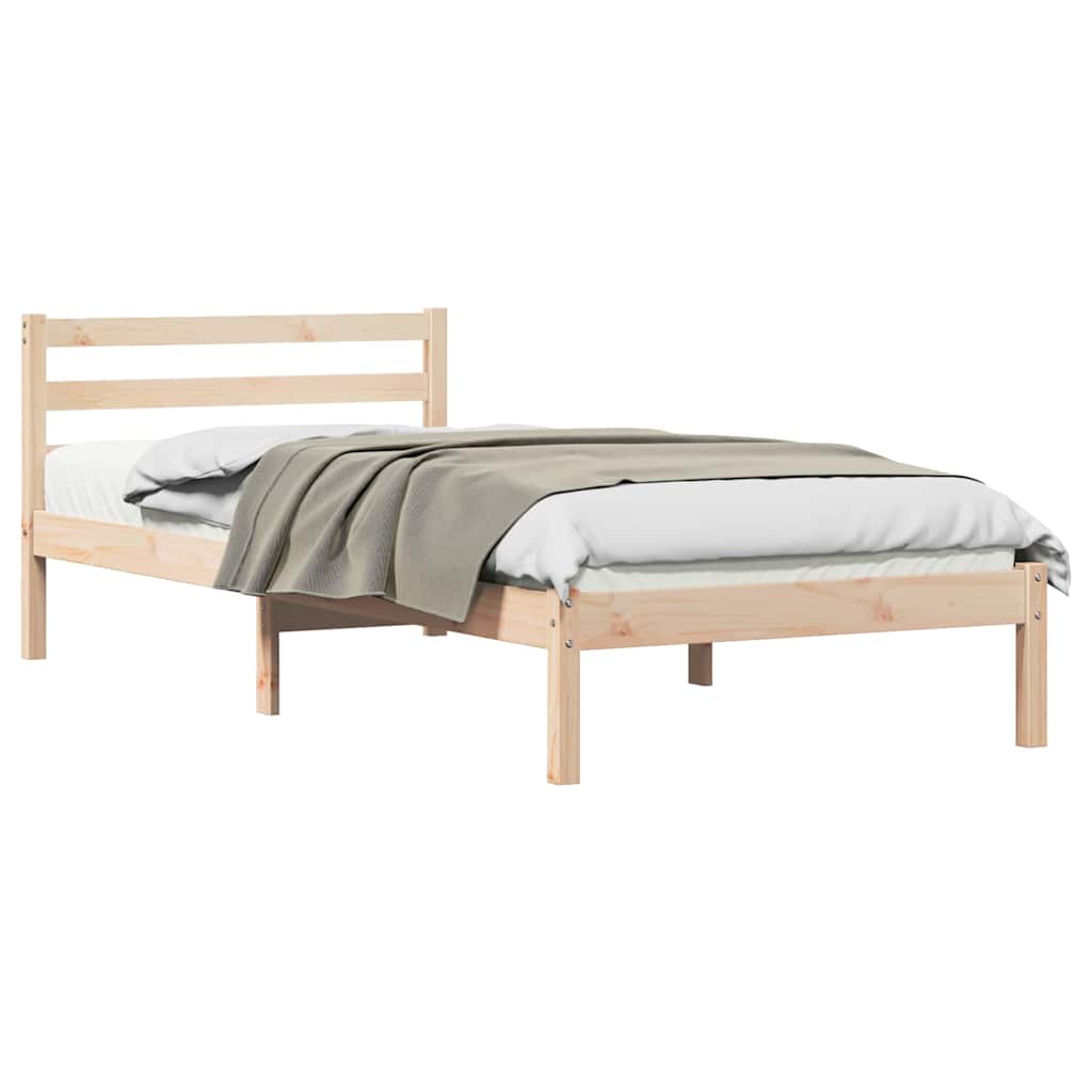 Sengestel Brun 215,5 x 105,5 x 69,5 cm Massivt fyrretræ