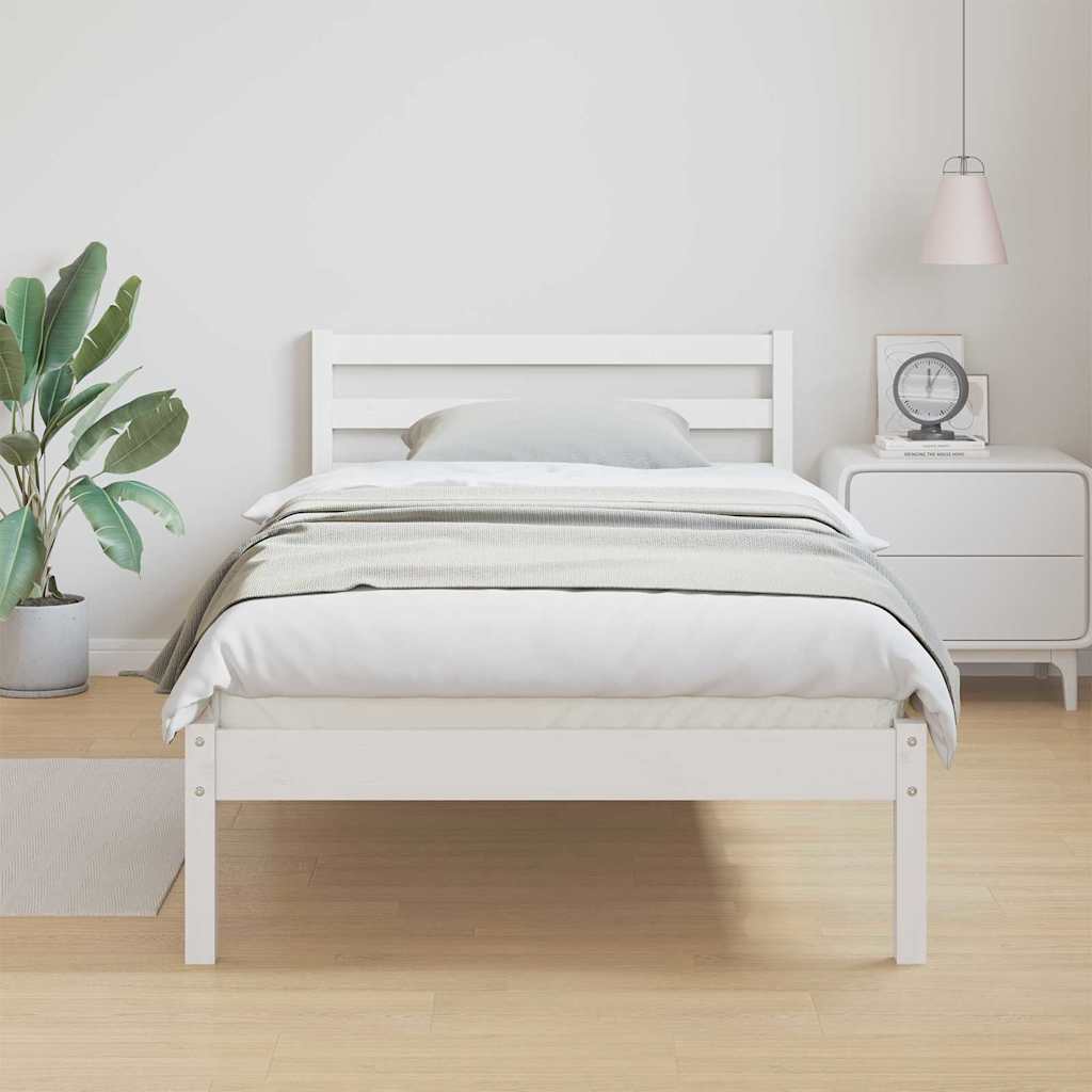 Sengestel Hvid 215,5 x 105,5 x 69,5 cm Massivt fyrretræ