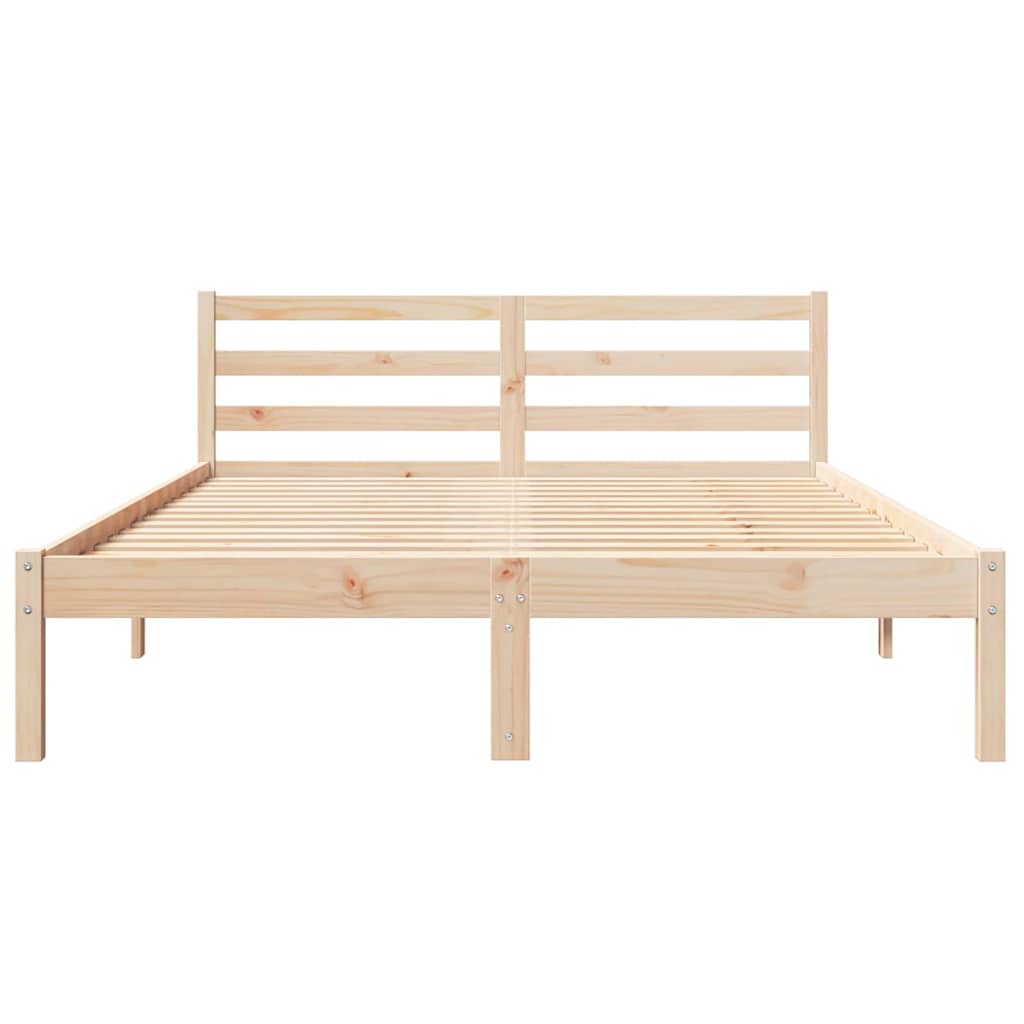 Sengestel Brun 215,5 x 165,5 x 69,5 cm Massivt fyrretræ