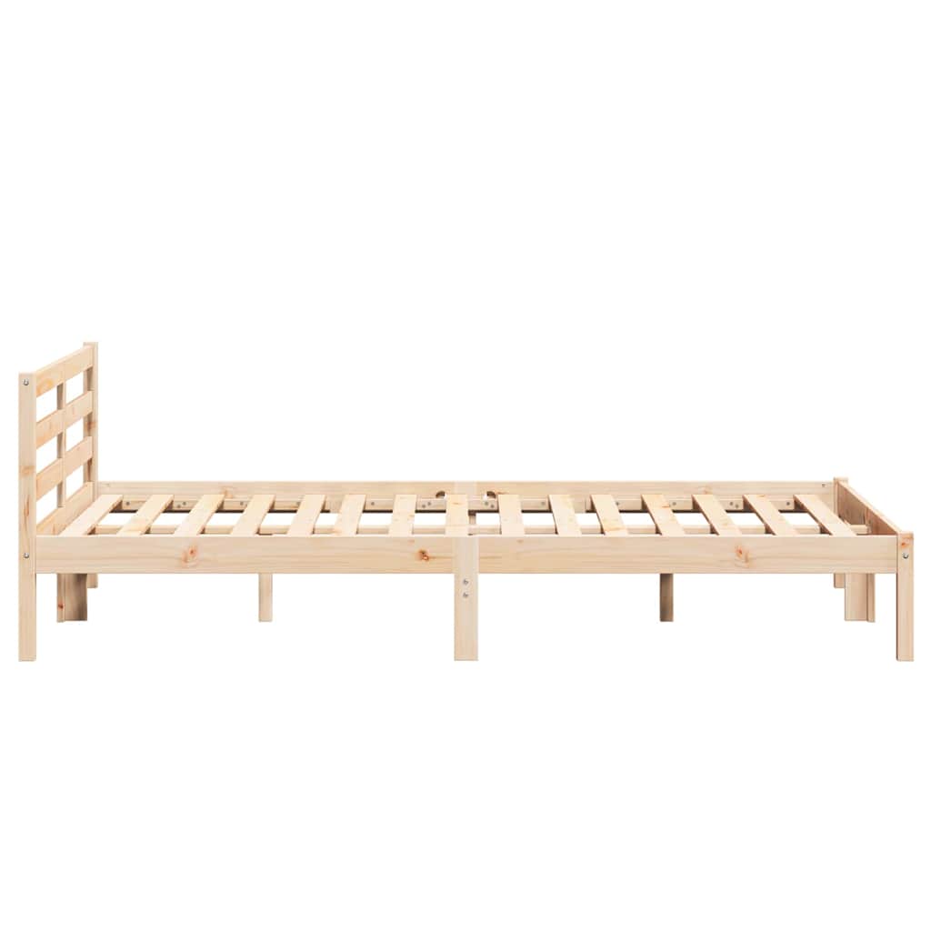 Sengestel Brun 215,5 x 165,5 x 69,5 cm Massivt fyrretræ