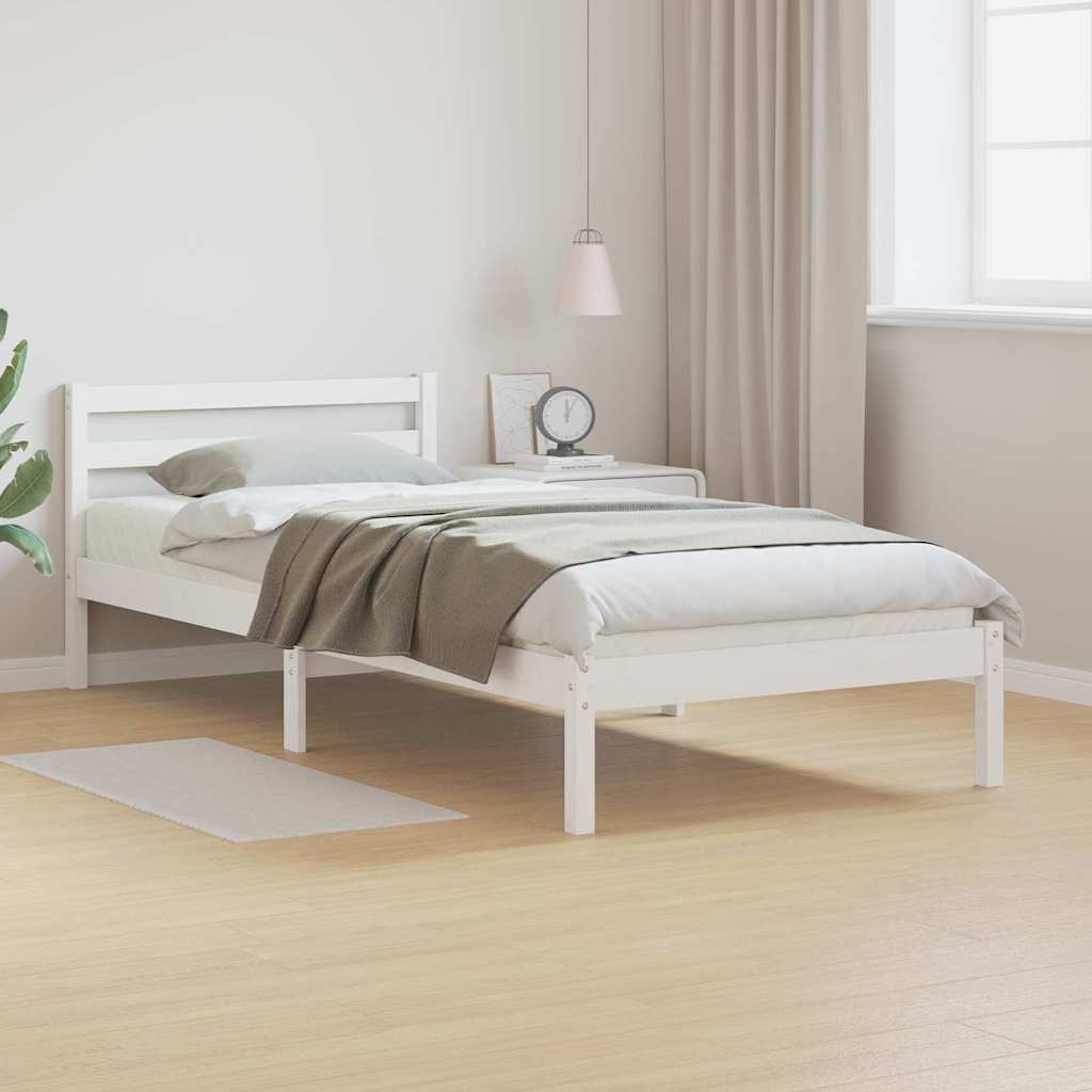 Sengestel Hvid 225,5 x 85,5 x 69,5 cm Massivt fyrretræ