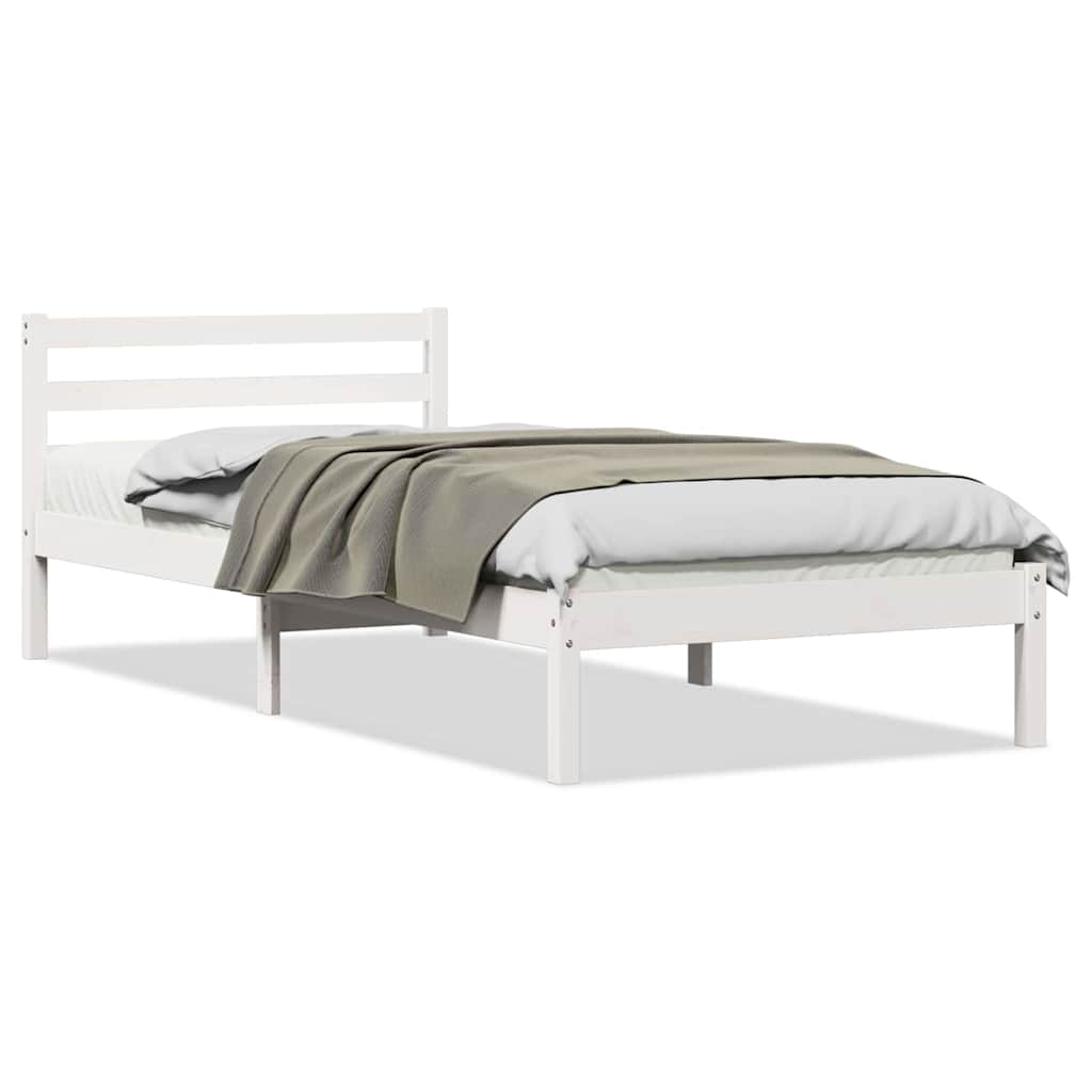 Sengestel Hvid 225,5 x 85,5 x 69,5 cm Massivt fyrretræ