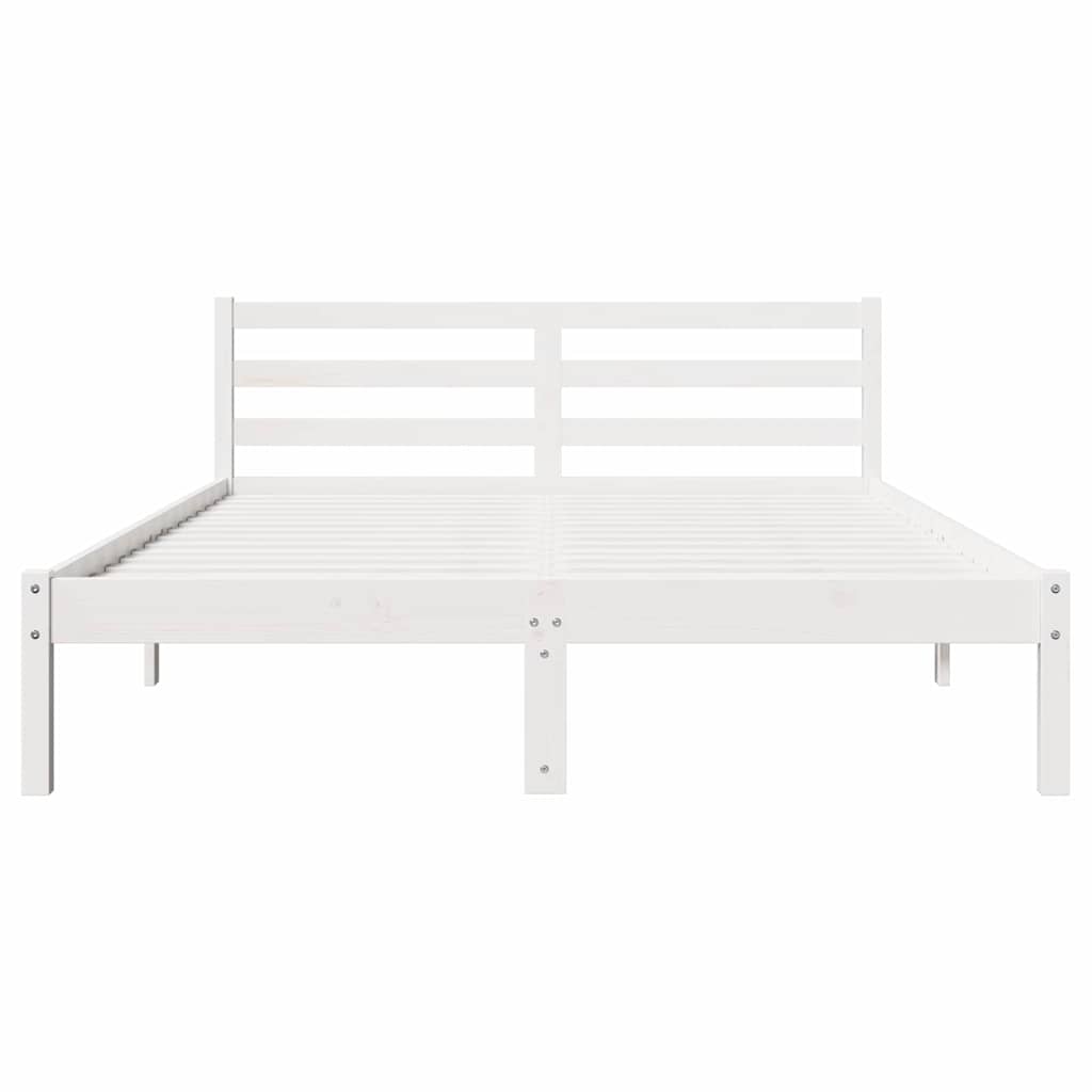 Sengestel Hvid 225,5 x 165,5 x 69,5 cm Massivt fyrretræ