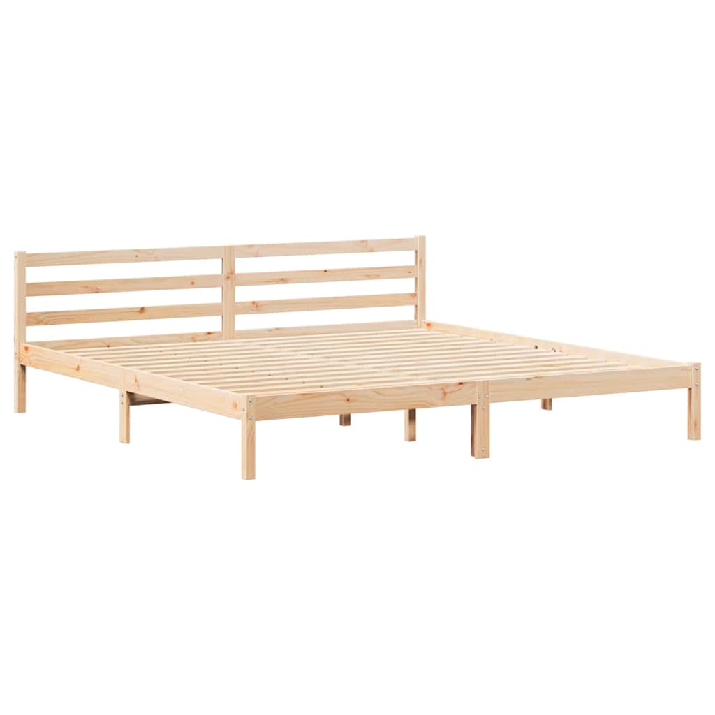 Sengestel Brun 225,5 x 185,5 x 69,5 cm Massivt fyrretræ