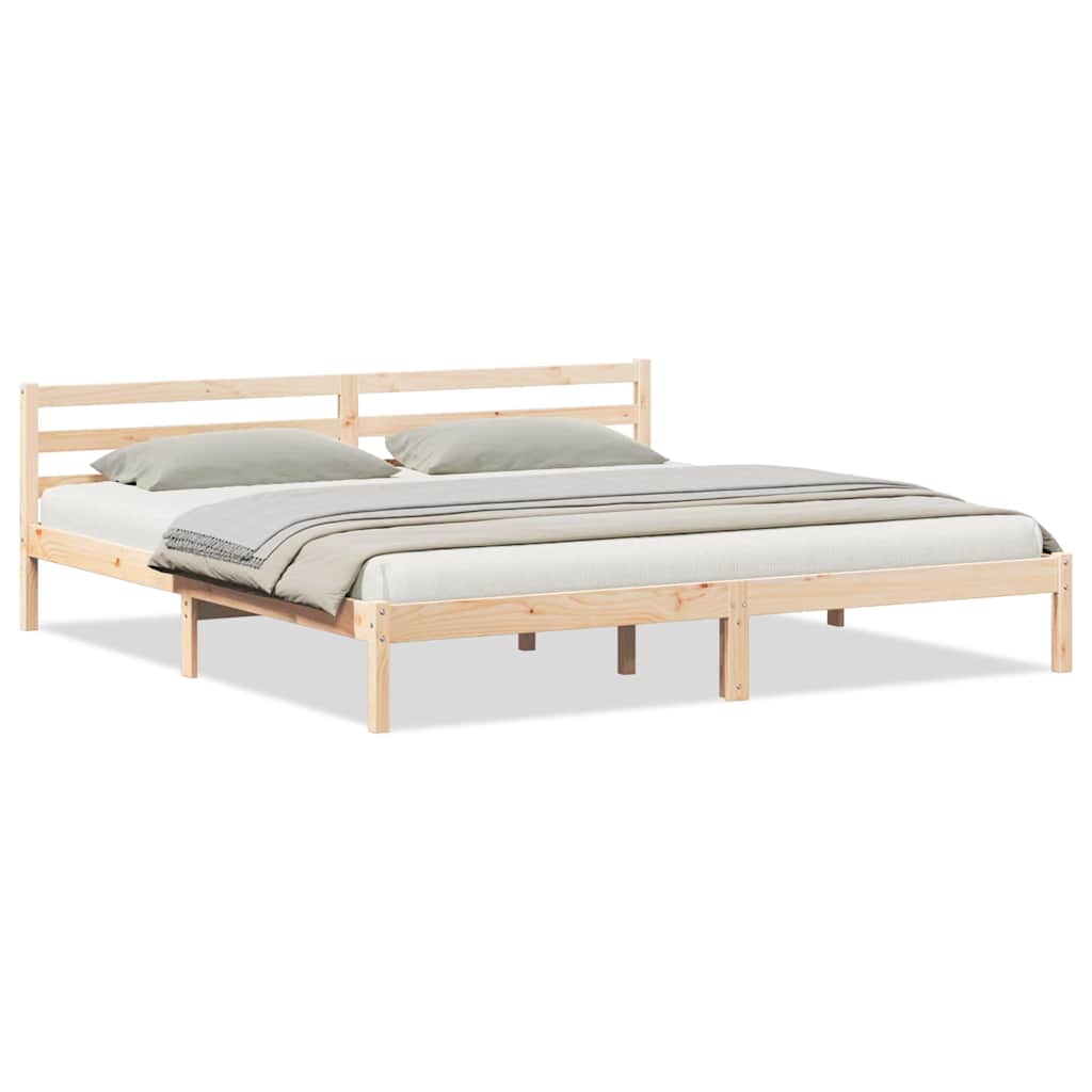 Sengestel Brun 225,5 x 185,5 x 69,5 cm Massivt fyrretræ