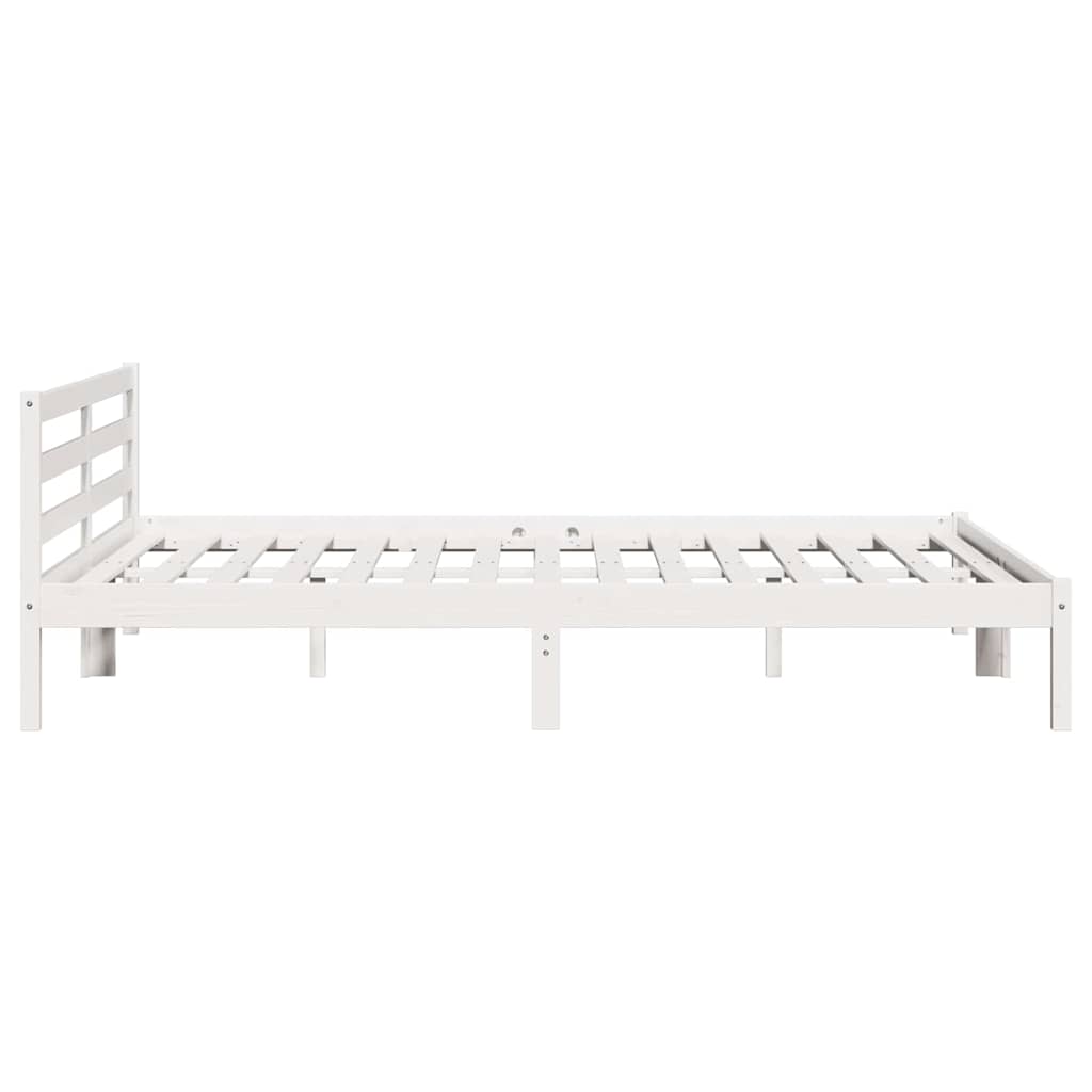 Sengestel Hvid 225,5 x 185,5 x 69,5 cm Massivt fyrretræ