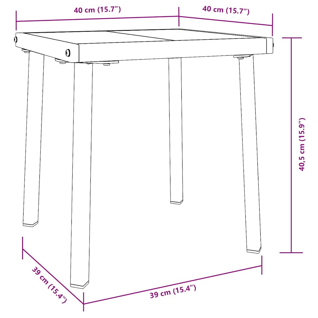Solstol 2 stk. polyrattan Sort og Brunt